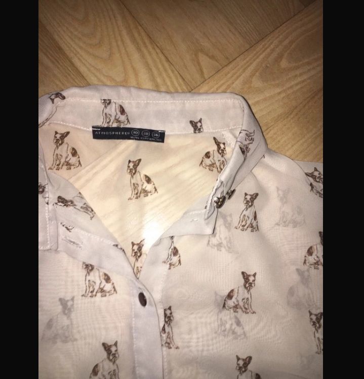 Koszulka S/M buldogi shirt38 bezowa blizeczka psiaki buldogi