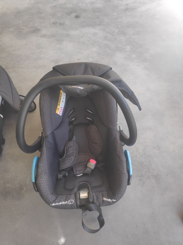 Trio bebê Confort Elea + cadeira Auto Thunder isofix