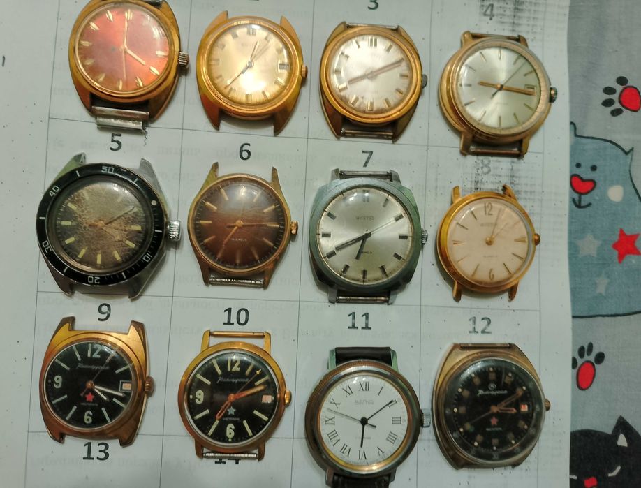 Советские позолоченные часы Восток