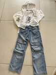Desigual jeansy + bluza, koszulka  r. 140
