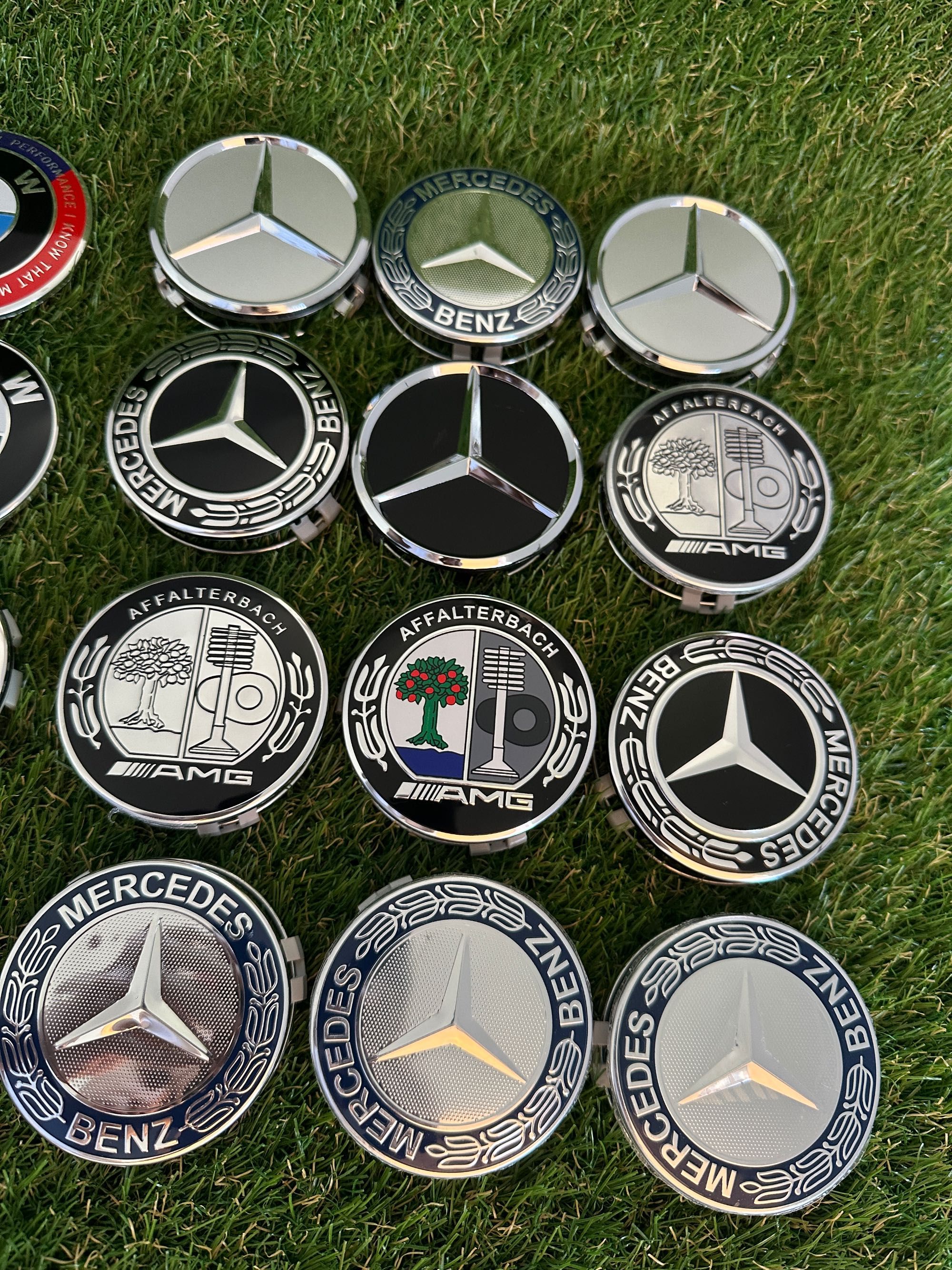 Эмблема логотип капота багажника колпачки заглушки дисков BMW Mercedes