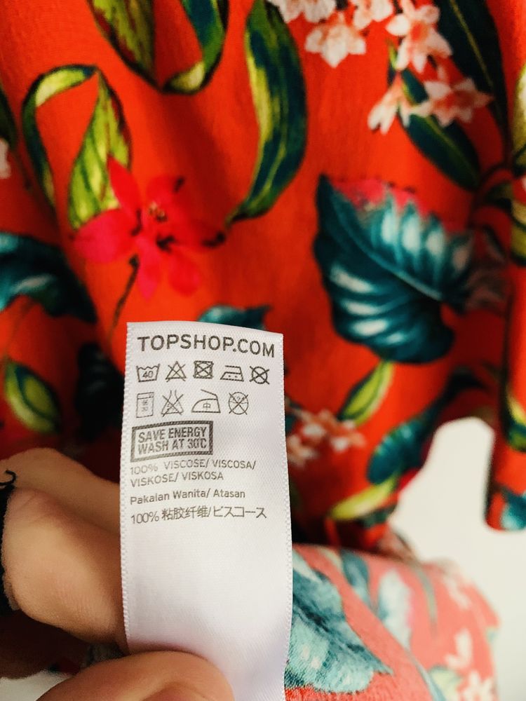 Sukienka w kwiaty wiskoza Top Shop rozm. 38/M
