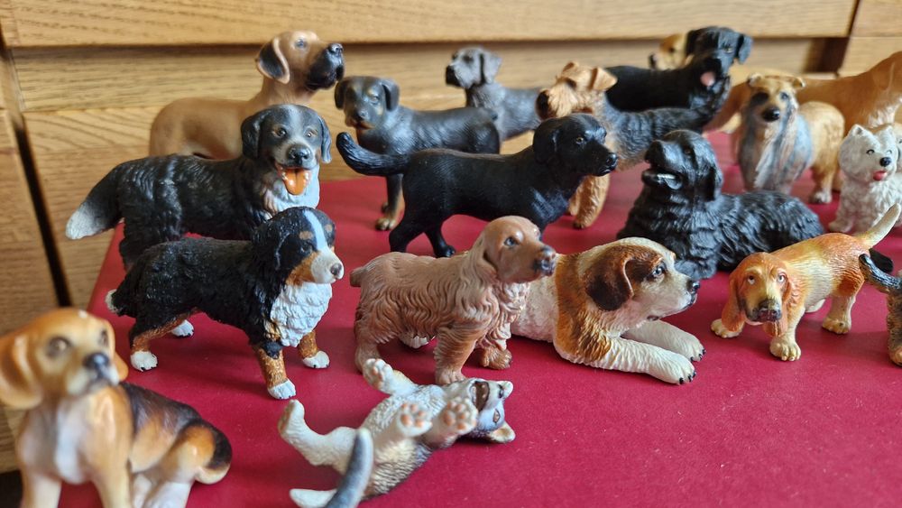 Zestaw 25x Schleich psy westie jamnik beagle jack nowofunland cocker