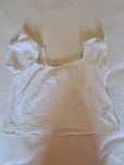 Crop top branco franzido