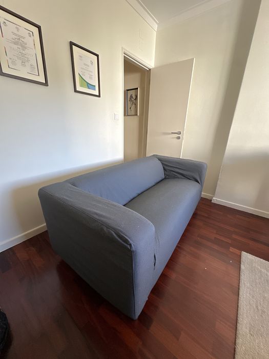 Sofa IKEA 3 lugares cinzento, com capa lavavel - mt bom estado