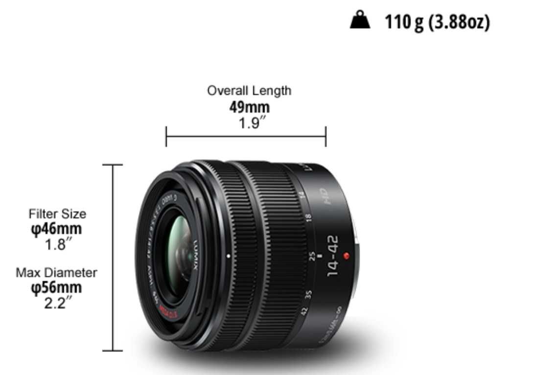 Lumix H-FS1442A F.5-5.6 II ASPH metalowy bagnet