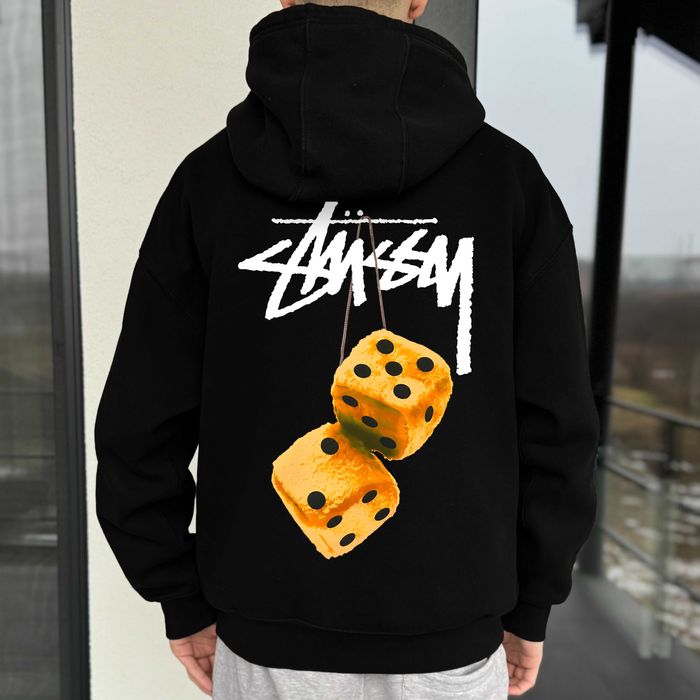 Кофта Stussy — Биг Лого Принт — Fuzzy Ice — XS S M L XL — Худи Стусси