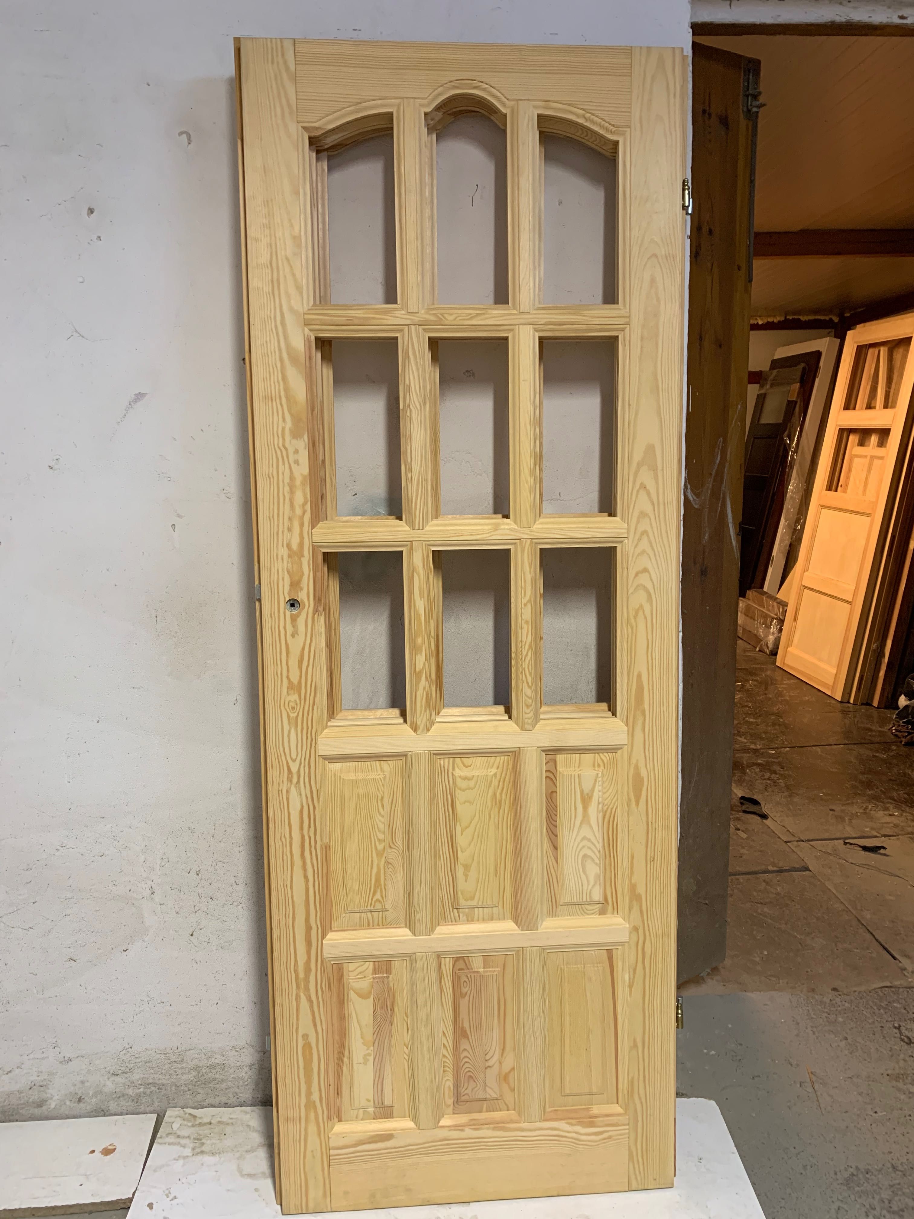 Drzwi drewniane surowe/typowe od ręki