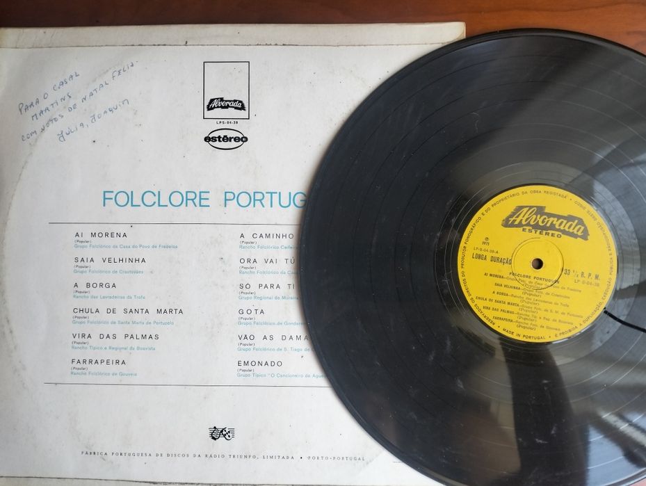 Disco de vinil LP Folclore Português