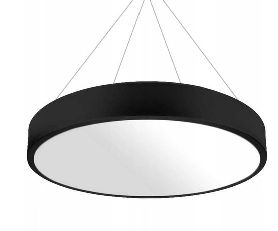 Lampa LED wisząca liniowa biurowa okrągła 40cm 30W  czarna / biała