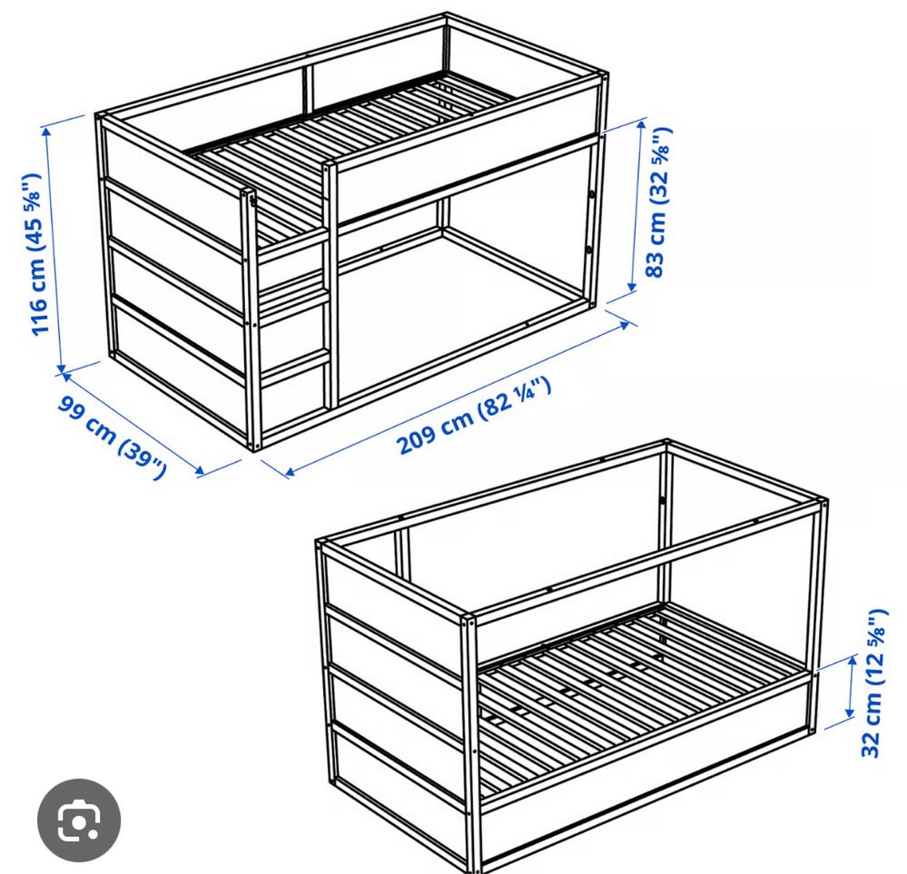 Lozko IKEA KURA + materac