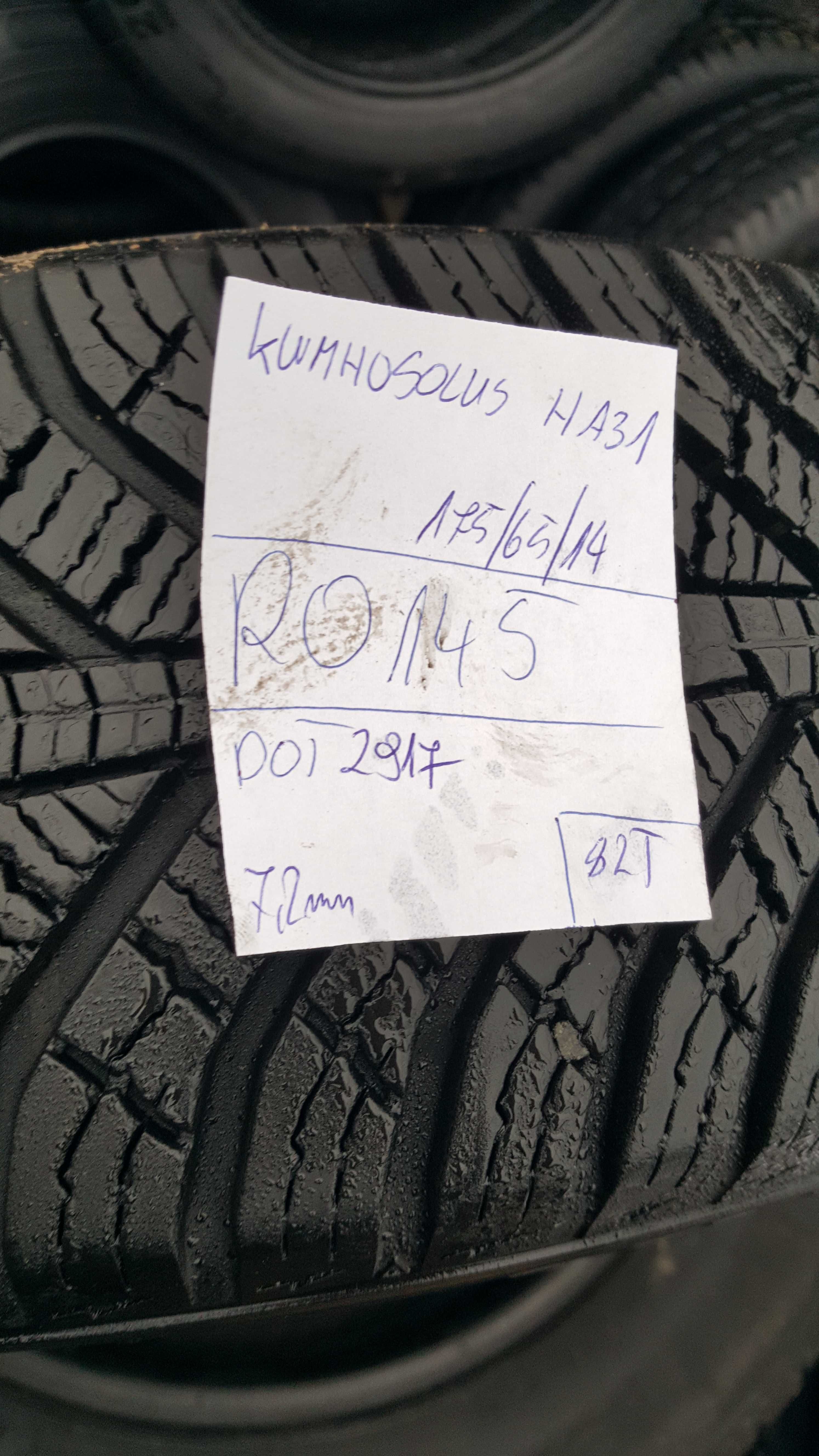 Kumho 175/65 r14 Solus HA31 /// 7,2mm!!! Gwarancja