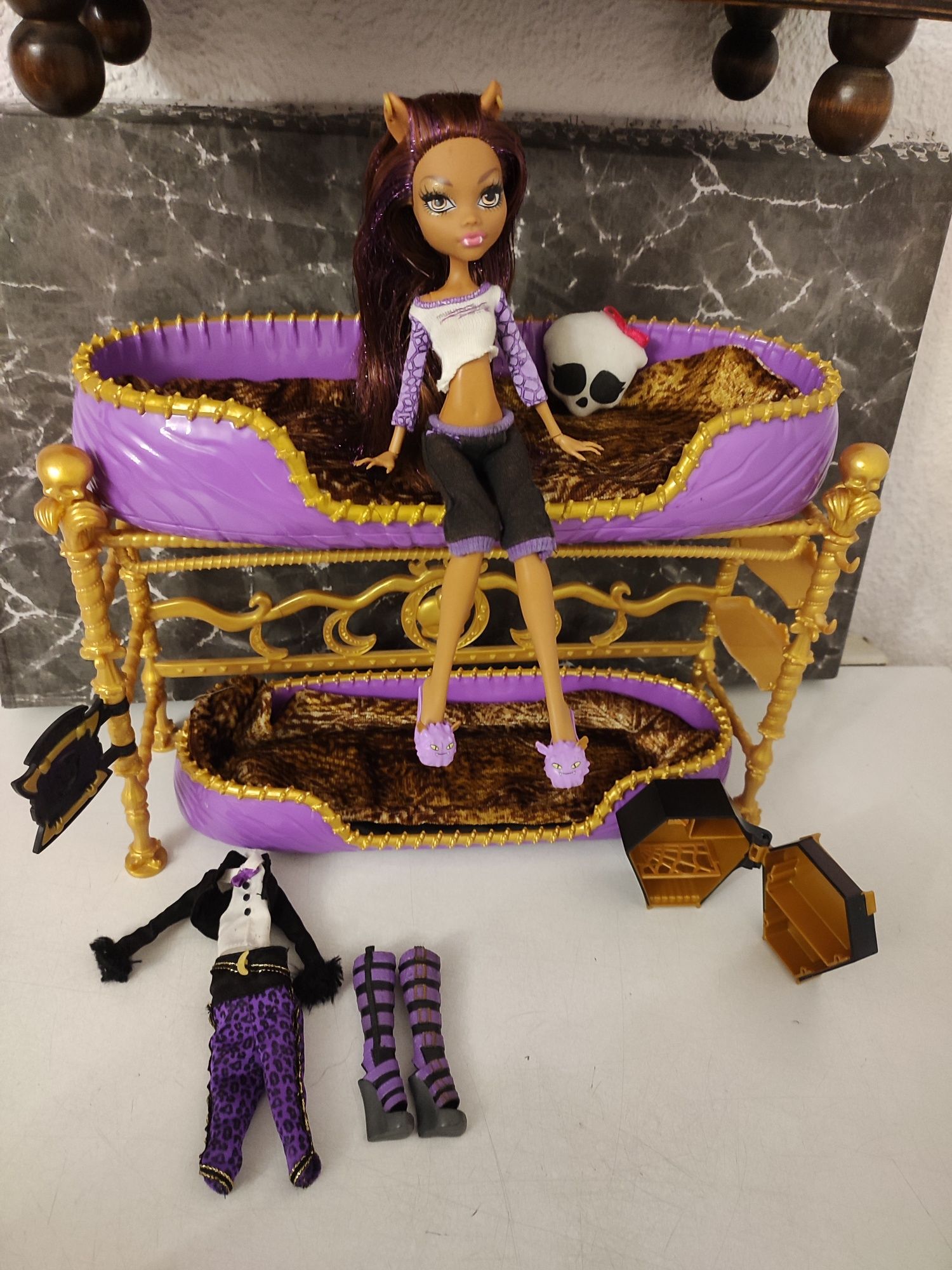 Monster high Clawdeen dead tired x sweet 1600 zestaw