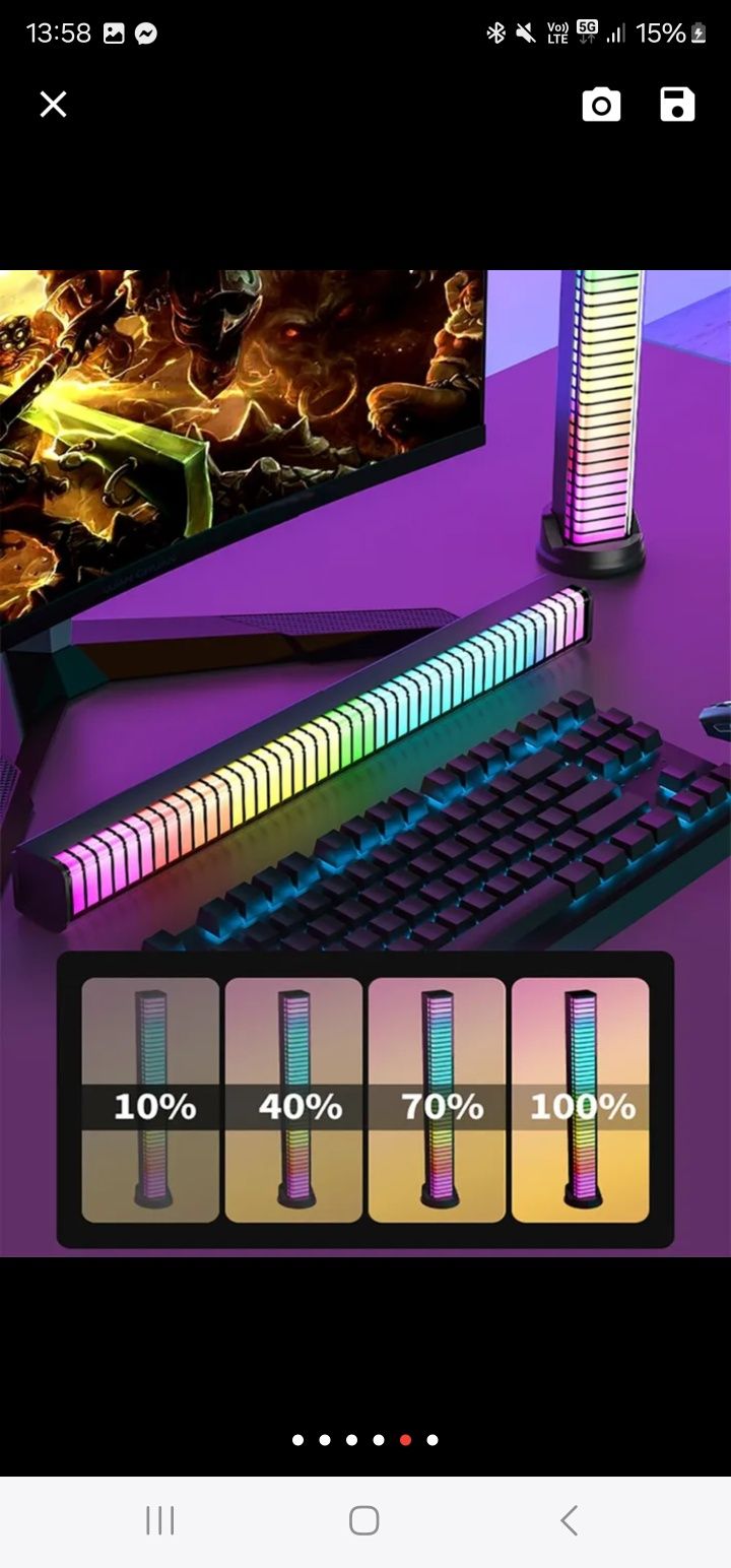 Światło LED sterowane dźwiękiem RGB