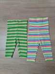 Spodnie spodenki legginsy x2 zielone kolorowe prążki 'H&M' 56