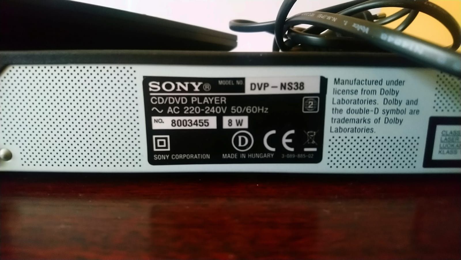 Odtwarzacz CD/DVD player Sony