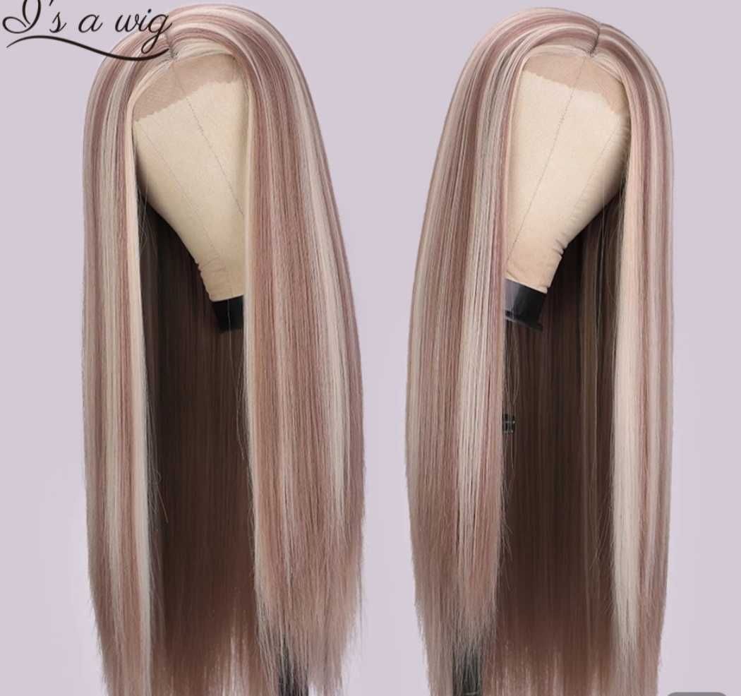 Piękna peruka lace front blond beż balayage . Nowa.