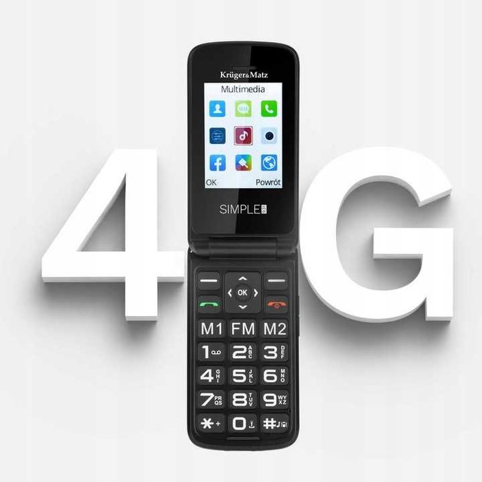 TELEFON DLA SENIORA dual sim klapka Kruger&Matz Simple 931 4G