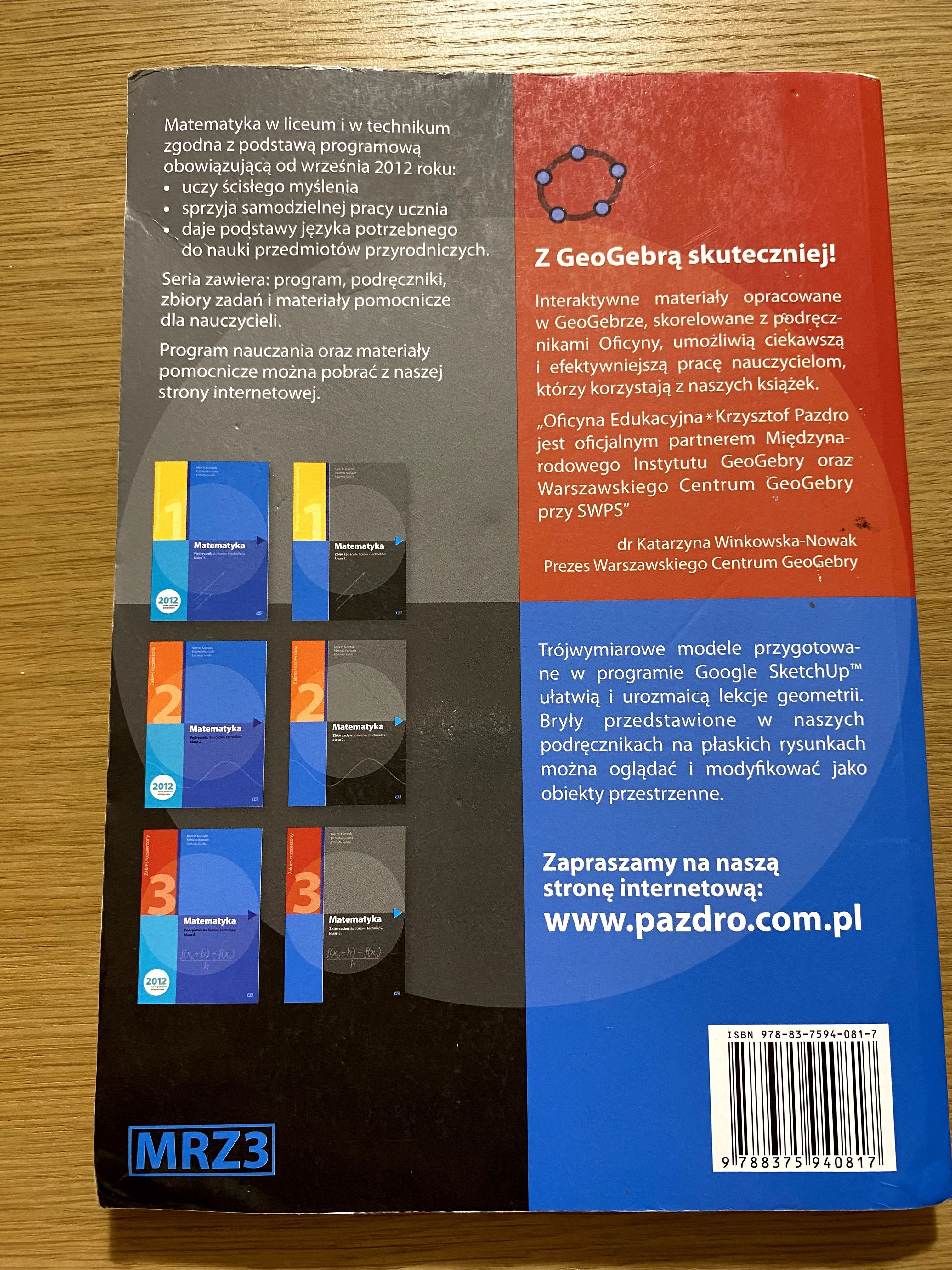 Matematyka 3 zakres podstawowy i rozszerzony ZBIÓR ZADAŃ