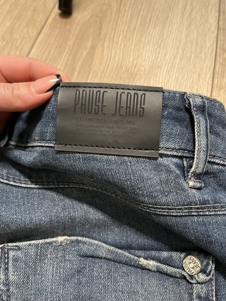 Pause jeans spodnie z wysokim stanem jeansy S 36