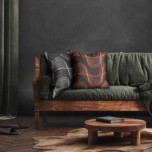 Poszewka na poduszkę velvetowa welurowa Pola 40x40 czarny + beż