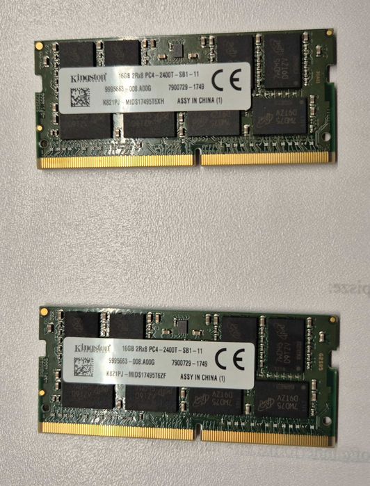 Pamięci do laptopa 32GB 2400 PC4 stan idealny PROMOCJA ŚWIĄTECZNA!