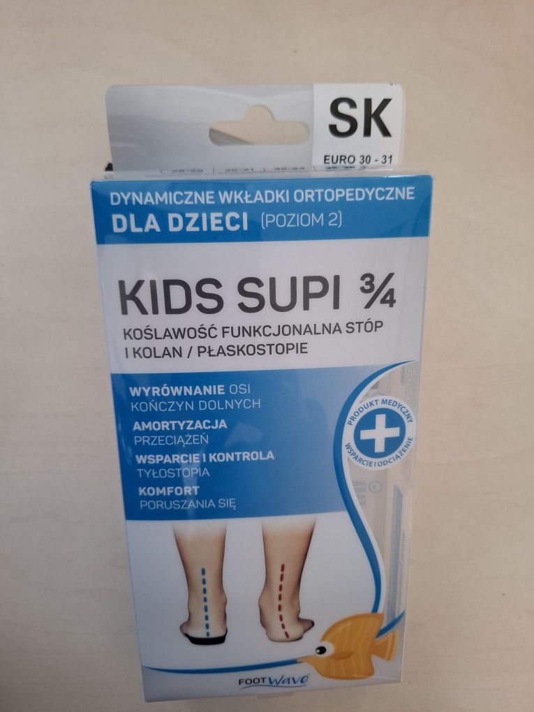 Wkładki ortopedyczne dla dzieci KIDS SUPI 3/4