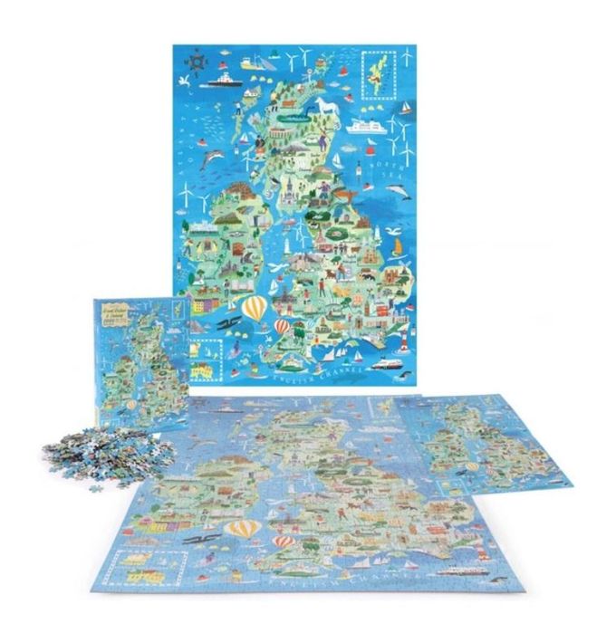 Puzzle 1000 Wielka Brytania i Irlandia pudełko,