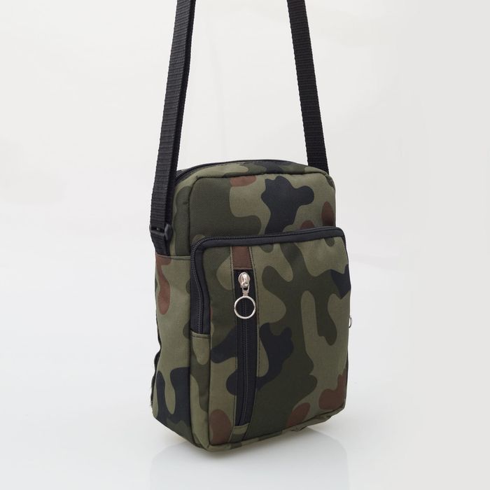 SASZETKA męska materiałowa torba z paskiem na ramię V295 moro