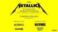 2x Metallica - M72 World Tour Bilet dwudniowy (5 & 7 lipca) - Warszawa