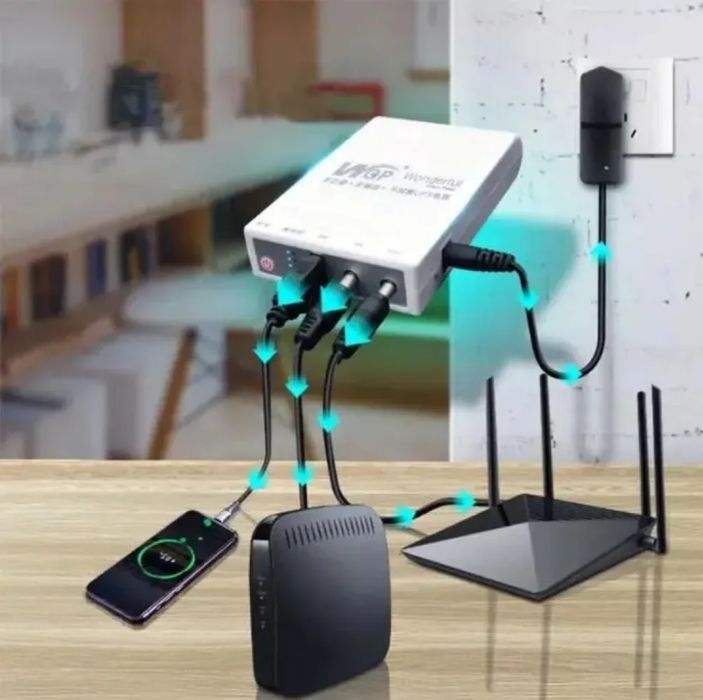 Дбж для роутера безперебійне живлення MiniUPS DC на 10 400 mAh 12V/9V/