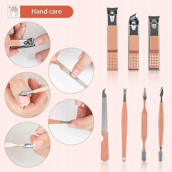 Zestaw Do Manicure Pedicure 18 Elementów Zestaw