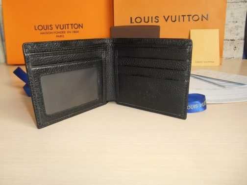 Louis Vuitton portmonetka Czarny portfel męski 55-009B23