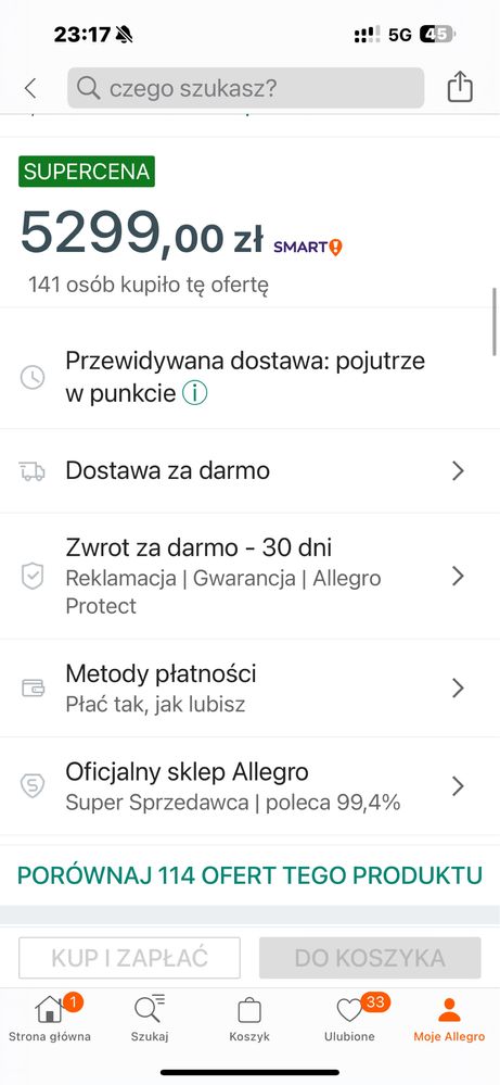 iPhone 15 Pro 128GB Tytan  NOWY fabrycznie zapakowany 2 lata gwarancji