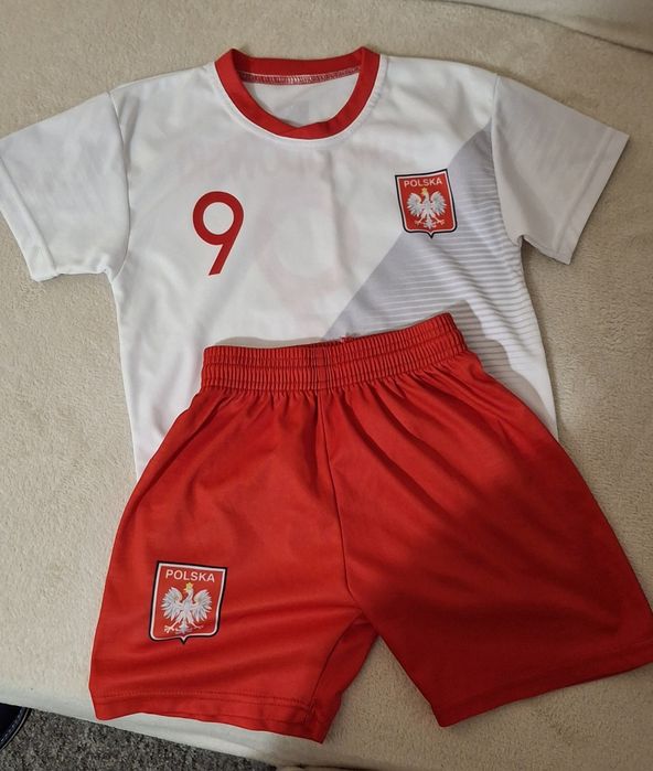 Strój piłkarski Lewandowski Polska rozmiar 122