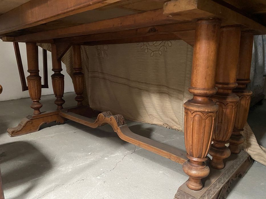 Conjunto mesa em carvalho