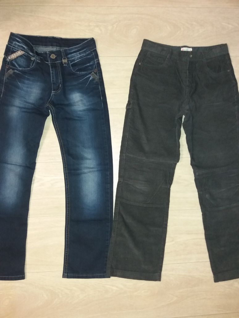 Джинсы, вельветовые брюки для мальчика, подростка р.152