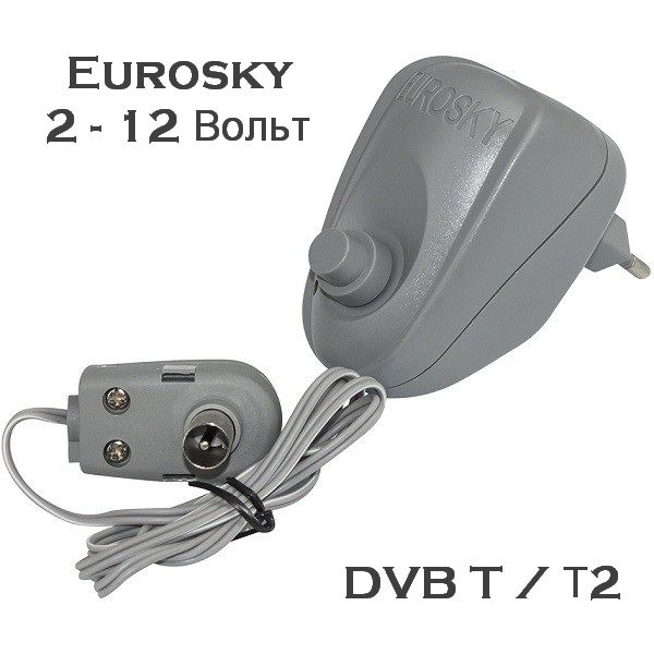 НОВЫЙ Блок питания Eurosky 2-12 В с регулятором для Т2 антенн