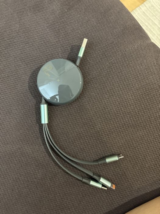 Kable 3w1 Cafele 120W – szybkie ładowanie, wysuwany, 1.2m
