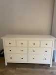 IKEA HEMNES Komoda, 8 szuflad, biała bejca, 160x96 cm stan b.dobry