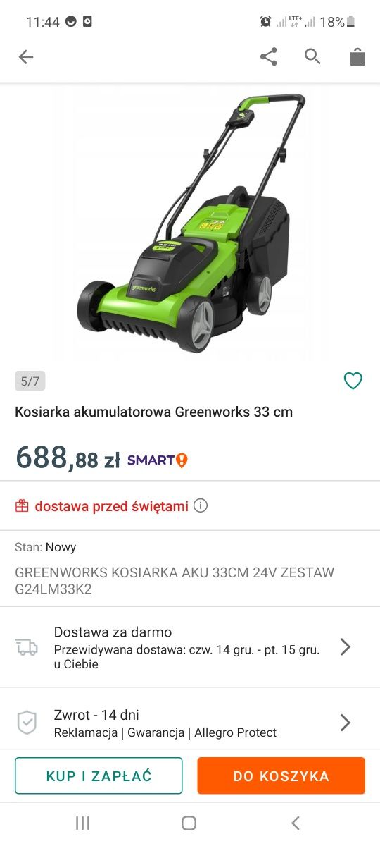 Kosiarka elektryczna 24V na baterie