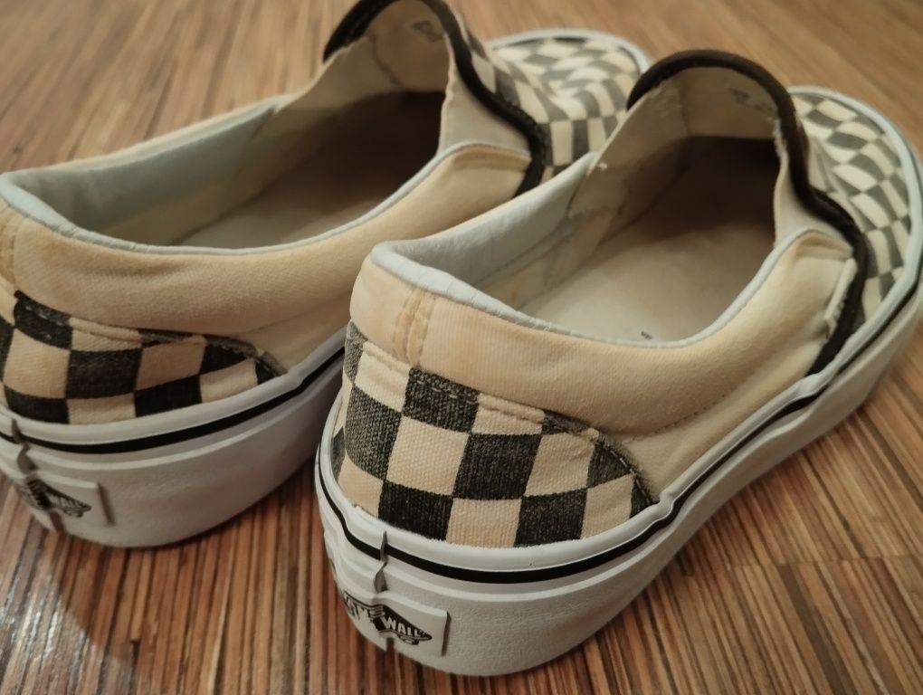 Vans Checkerboard Classic Slip-On слипоны мокасины кеды 23 см оригинал