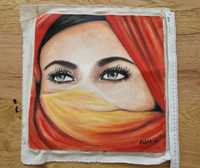 Obraz na płótnie Arabka, ręcznie malowany Maroko