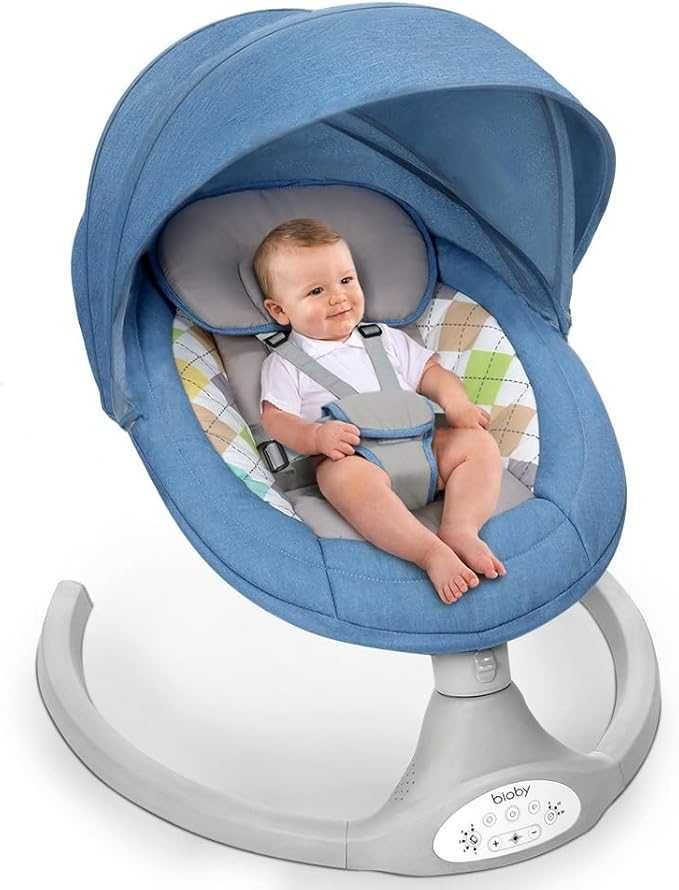 Bioby Elektryczny Bujaczek leżaczek 5 Trybów 2-9 kg Bluetooth