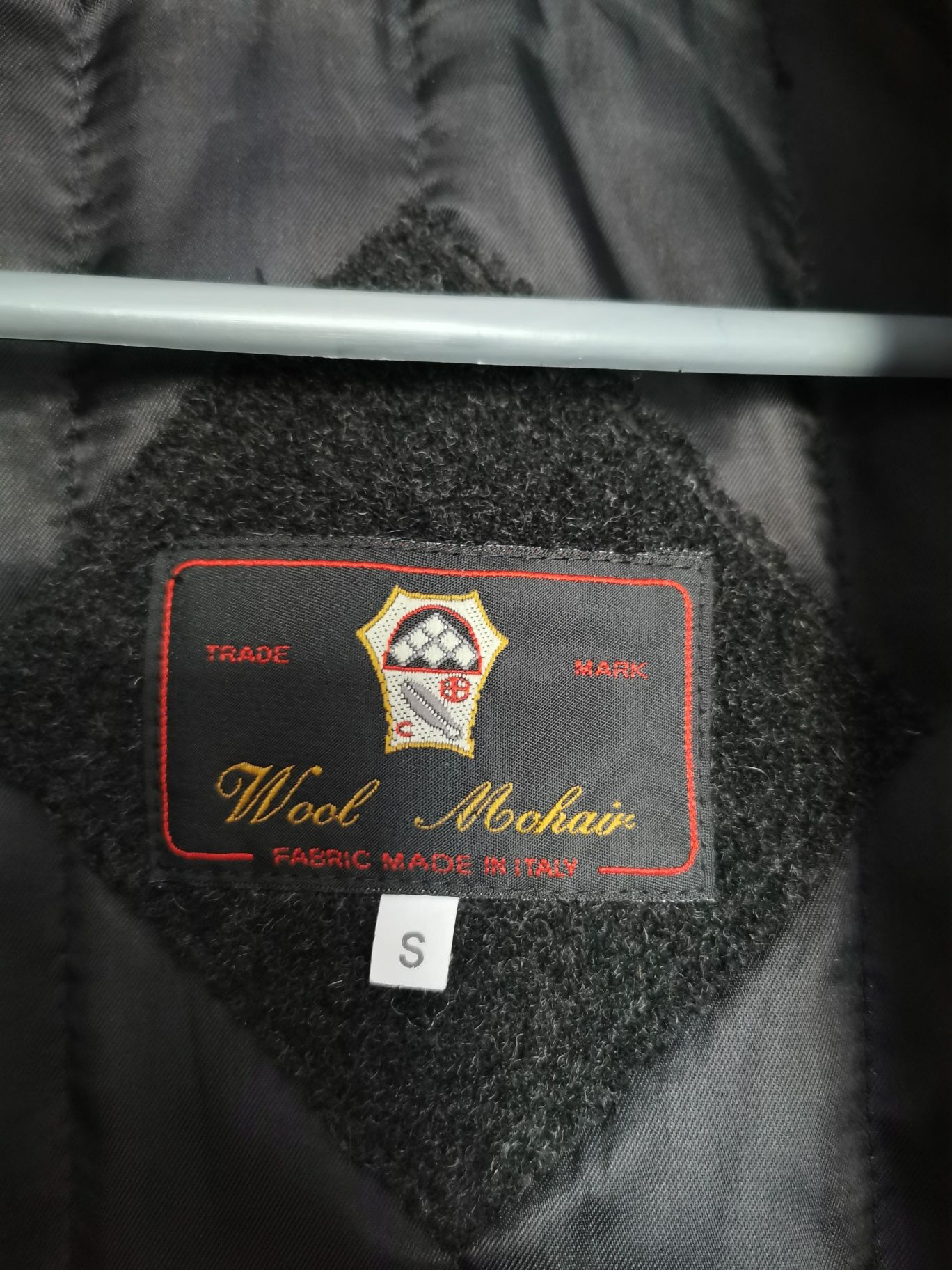 Męski wełniany ciepły elegancki płaszcz do garnituru