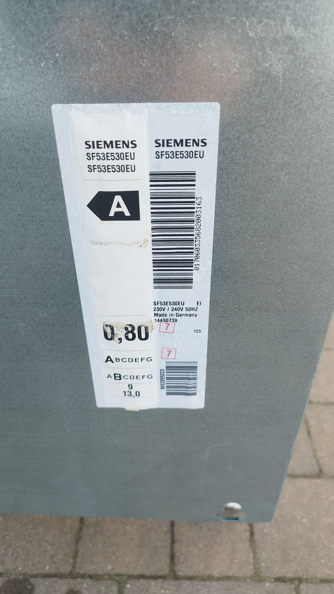 Zmywarka SIEMENS 45cm pod zabudowę