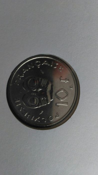 Koperta numizmatyczna Tahiti 10 francs 1984