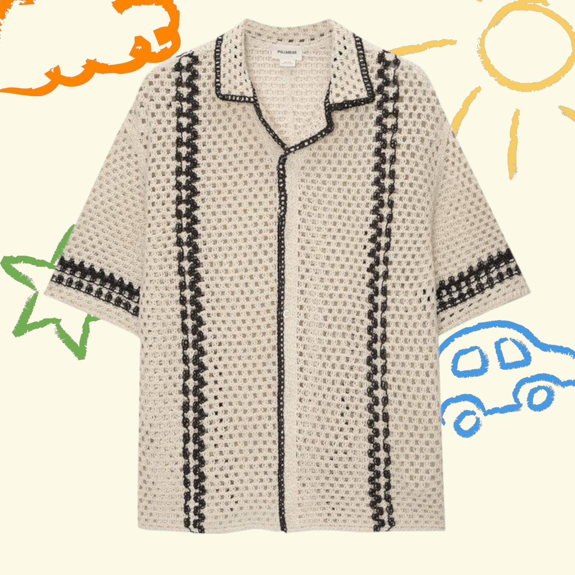 Koszula szydelkowa ażurowa M pull and bear opium alternative