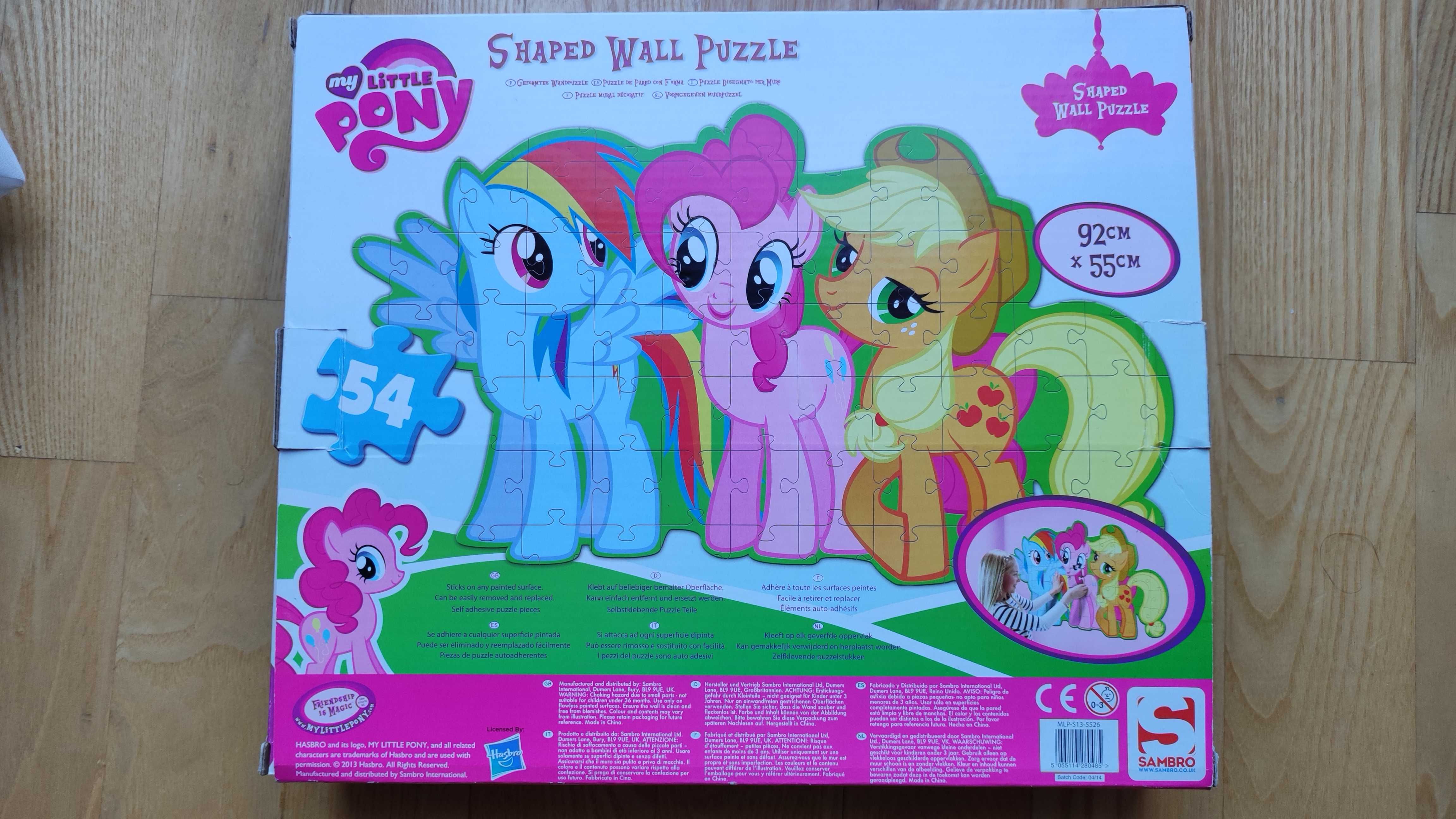 Puzzle Naklejka MY LITTLE PONY na ŚCIANĘ 92x55cm