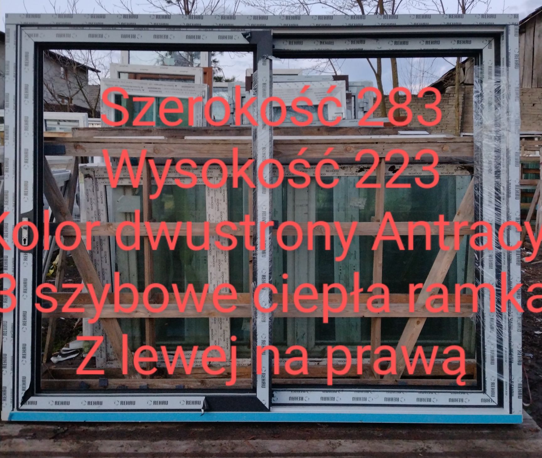 Drzwi przesuwne 300x225 zloty dąb antracyt slide ekskluzywne Full opcj